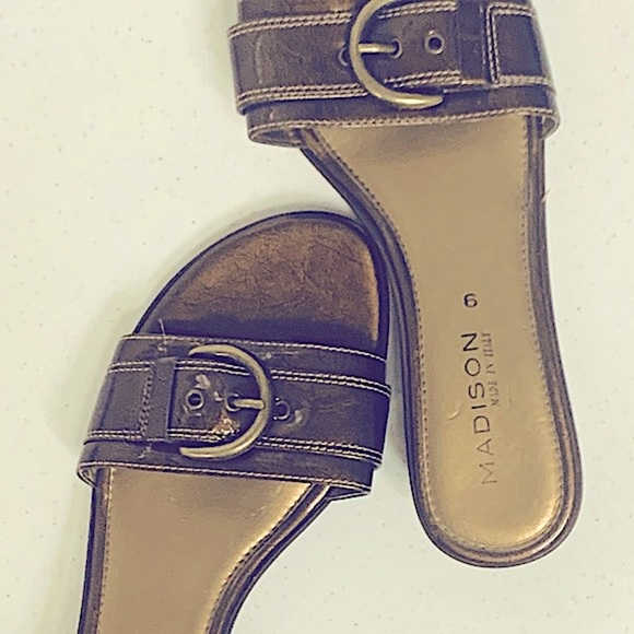Madison Made in Italy women’s slip on sandal size 9 - Picture 3 of 14